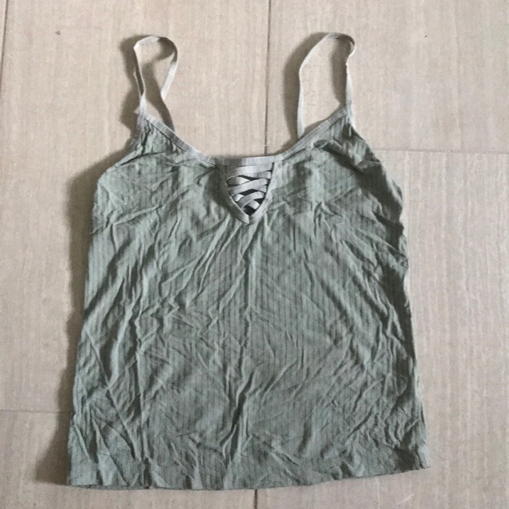 PacSun bluish grey spaghetti strapped tank top